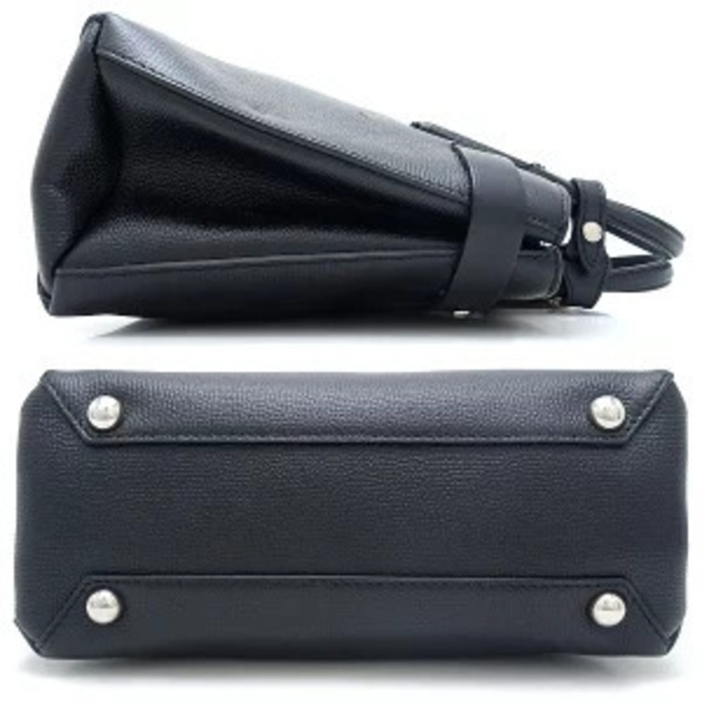 BURBERRY Banner Handbag Leather Black - Picture 2 of 8